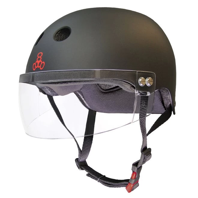 Triple 8 Triple8 Certified Sweatsaver Helmet With Visor 1 Triple 8 Triple8 Certified Sweatsaver Helmet With Visor