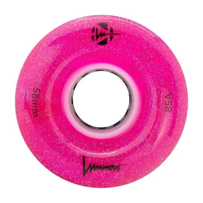 Luminous Light Up Wheels - Glitter Pink - 58mm 1 Luminous Light Up Wheels - Glitter Pink - 58mm