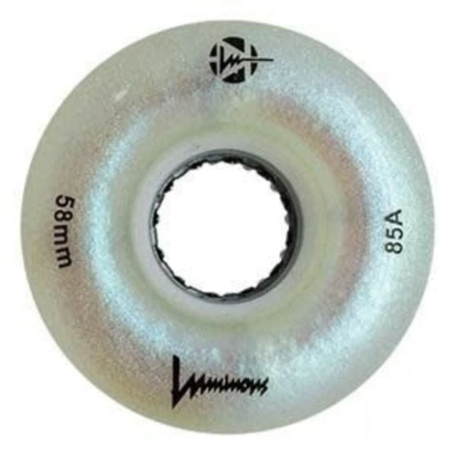 Luminous Light Up Wheels - White Pearl - 58mm 1 Luminous Light Up Wheels - White Pearl - 58mm